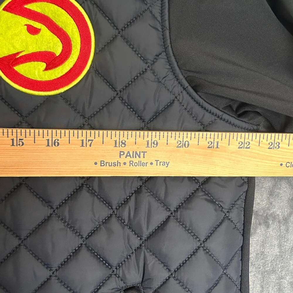 Atlanta Hawks Levelwear NBA Men Black Quilted Hybrid Full Zip Jacket Size Large